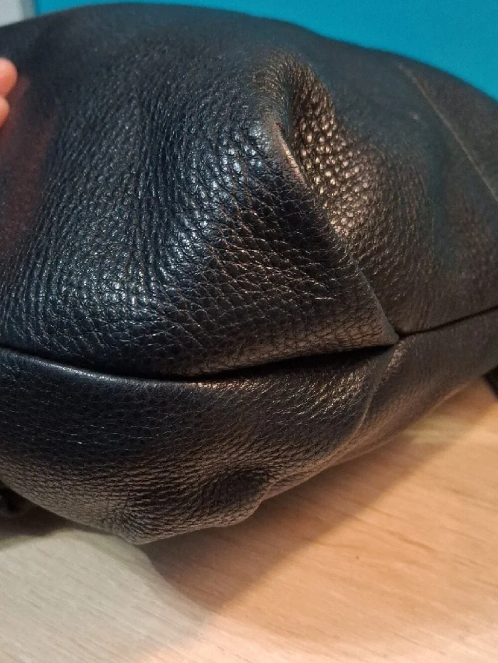Michael Kors Fulton Black Pebbled Leather Hobo with Gold Hardware